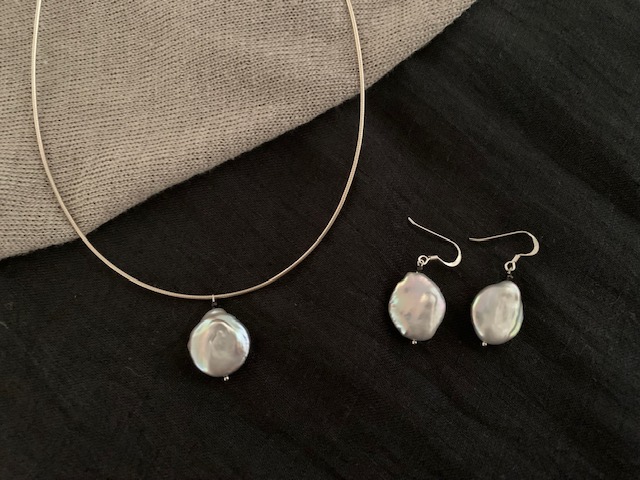 eunnamu＊淡水パール＊ピアス＆ペンダント　（U645-22)