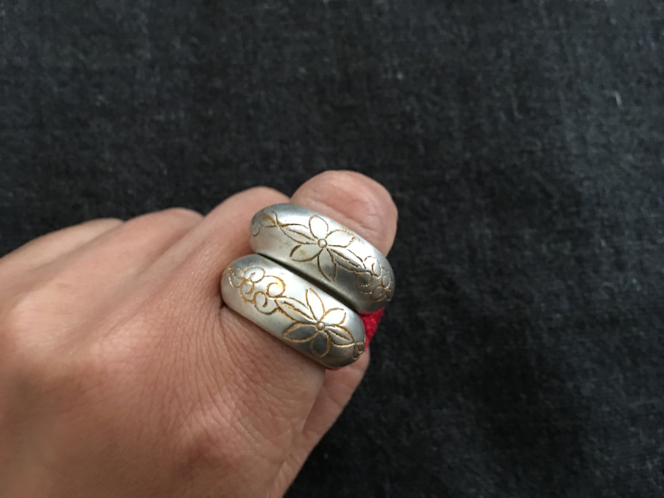 ペクオクサ　＊　 traditional ring＊ 銀の サンカラクッチ＊15号（R171)
