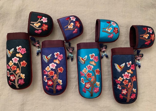 韓国伝統刺繍＊メガネケース＊4color (cra385)