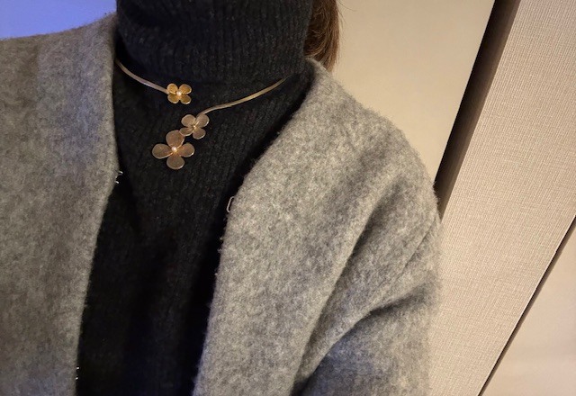 Silver 花チョーカー by 阿園工房 (n263)