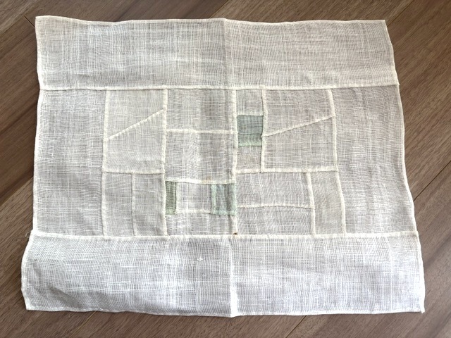 韓国伝統ポシャギ＊モシ布＊白＊38×31cm程度（cra395）