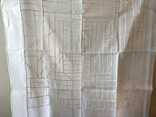 韓国伝統ポシャギ布＊モシ＊白＊99×９７cm（cra397）