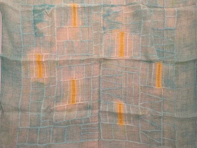 韓国伝統ポシャギ布＊850×800mmサイズ＊green×yellow （cra392 )