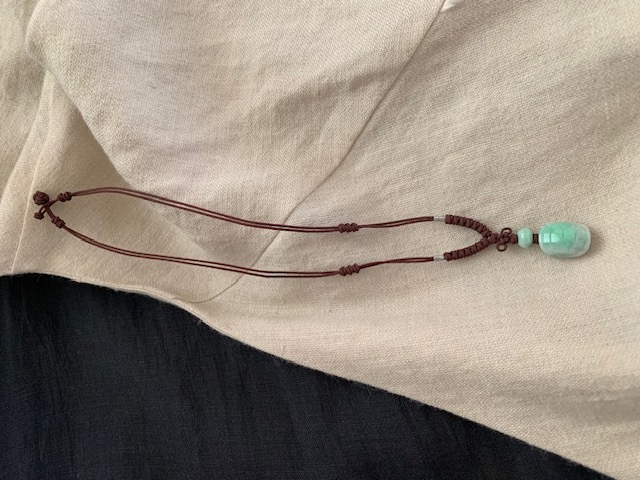 オム・イッピョン氏＊翡翠（亀）×メドゥプ＊ペンダント（omu35２-24-180）