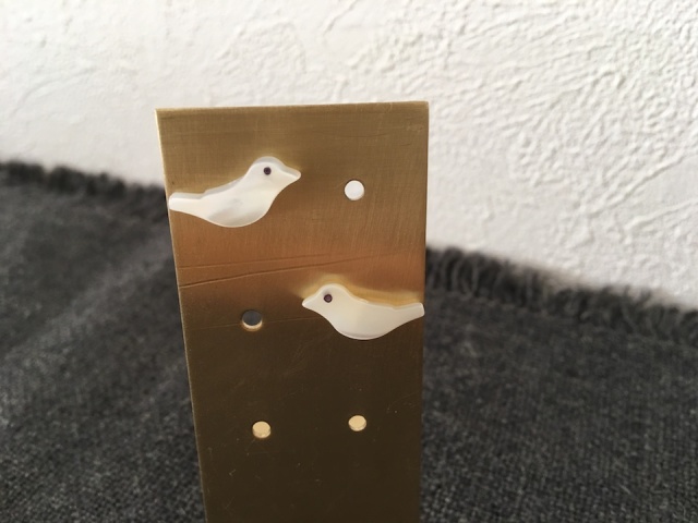eunnamu ＊　ウンナム ＊ Shell 鳥の　ピアス　（U408 ）