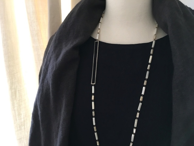 eunnamu ＊　ウンナム ＊　Shell　× Silver 　＊　ロングネックレス（U435)