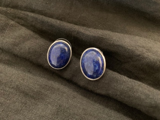 eunnamu　＊　ラピスラズリ　× silver 　ピアス　（　U608-20 )