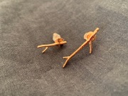 eunnamu＊18K pinkgold coating 小枝ピアス（U650-22）
