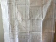 韓国伝統ポシャギ布＊モシ＊白＊99×９７cm（cra397）