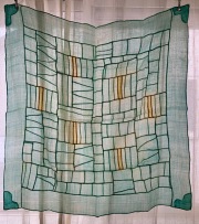 韓国伝統ポシャギ布＊850×800mmサイズ＊green×yellow （cra392 )