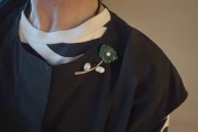 ソヨンさんのアクセサリー＊翡翠の花×淡水パール＊ブローチ（B-803-soy-28）