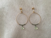 Craft Ba　＊　A級　トルマリン ＊　ループピアス ＊ green ( ba223 )