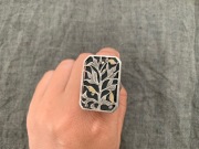 tinyonsa ＊　オニキス　×　銀工芸　＊　リング　＊12号サイズ　（　R256-tin-19 )