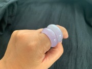 tinyonsa作　＊　ラベンダー翡翠　サンカラクッチ　＊　Wリング　15-16号　（　R278-tin-19 )