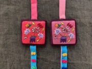 韓国伝統刺繍　＊　ノリゲ　＊　四角　花刺繍　＊　pink / rosepink ( cra339-19 )
