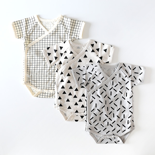 chocolatesoup/チョコレートスープ/ジオメトリー ロンパース(全3柄)