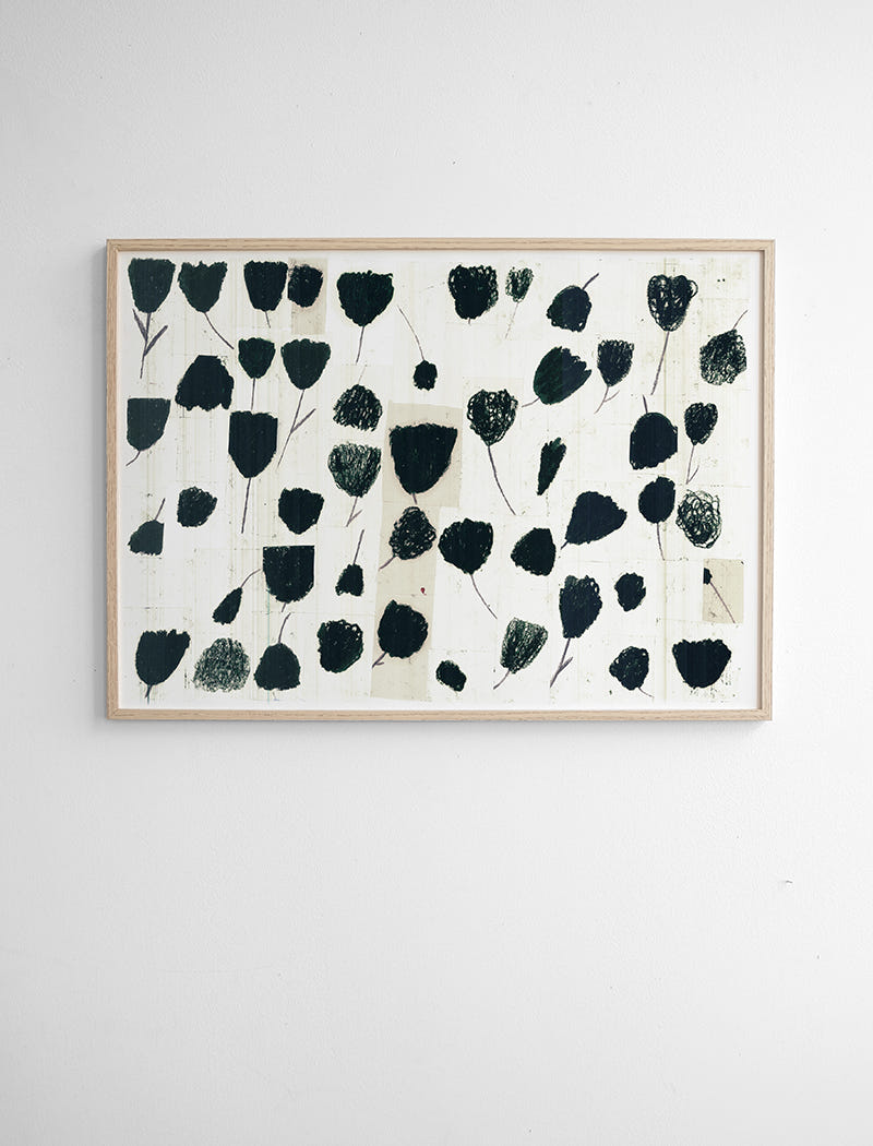 Fine Little Day ファインリトルデイ｜Isis Maakestad｜ポスター BOUQUET BLACK［50×70cm］