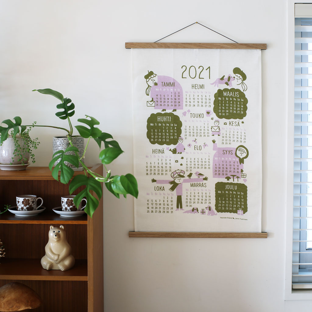 Kauniste/カウニステ/2021年カレンダーキッチンタオル