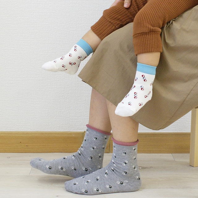 kieppi/キエッピ/親子お揃いソックス ベビー＋ママ 2足セット(全2柄)