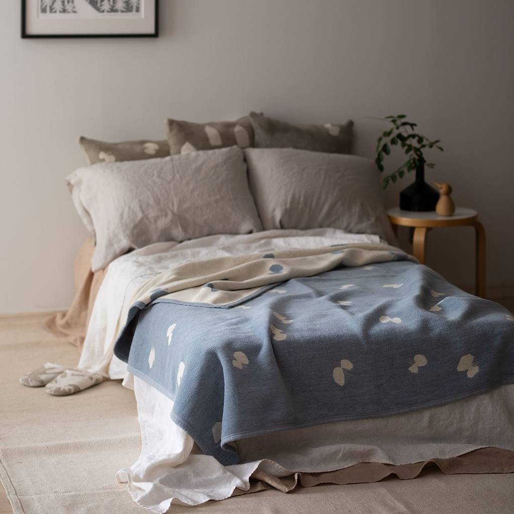 KLIPPAN × mina perhonen｜シュニールコットンブランケット シングル CHOUCHO