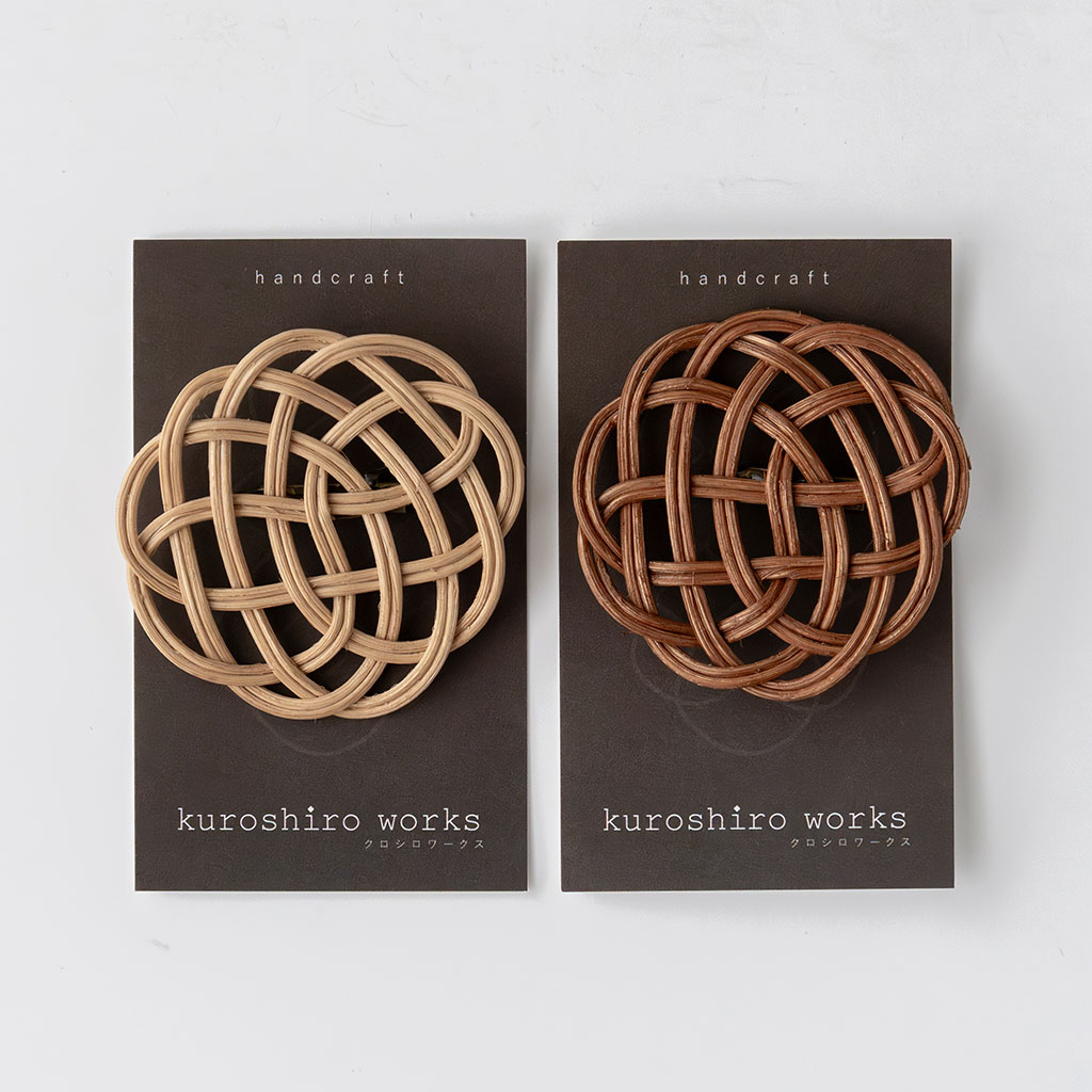kuroshiro works｜ラタン ブローチ まる