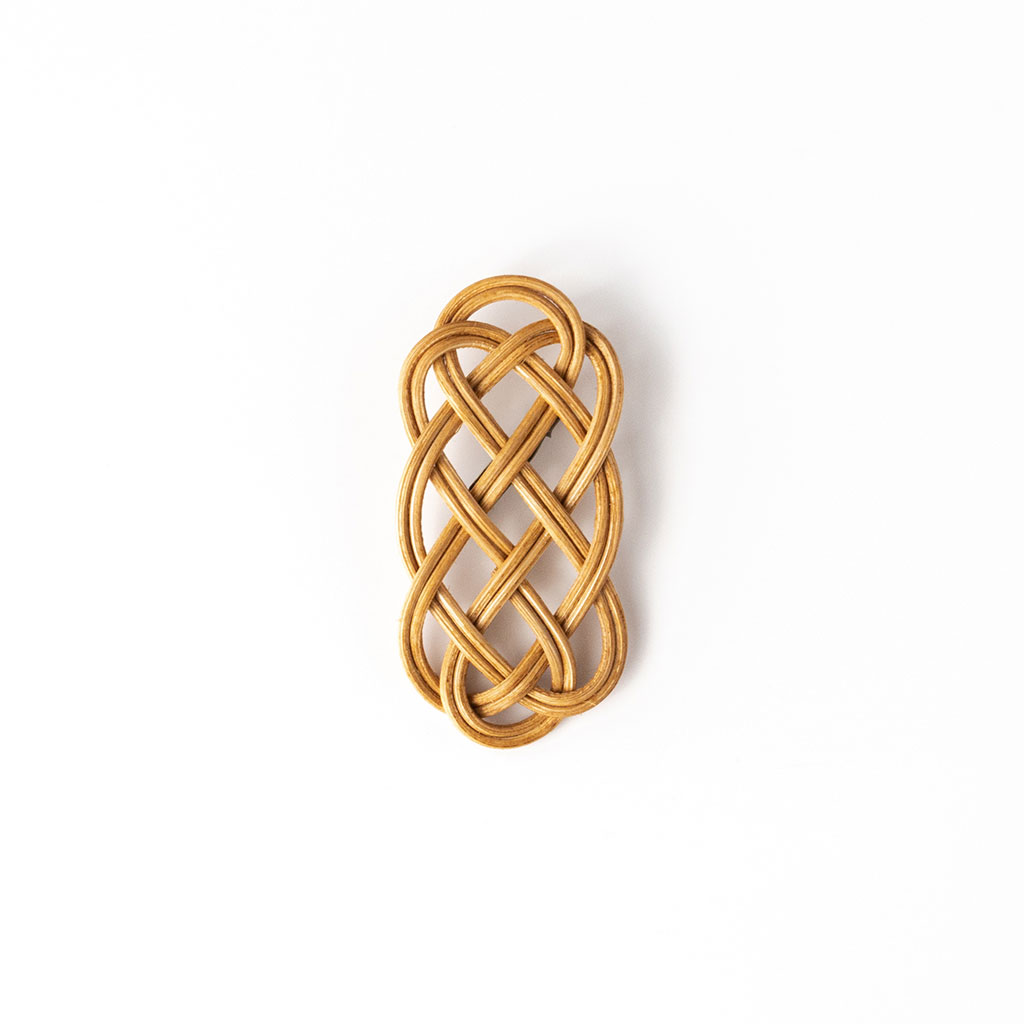 kuroshiro works｜ラタン ブローチ オーバル