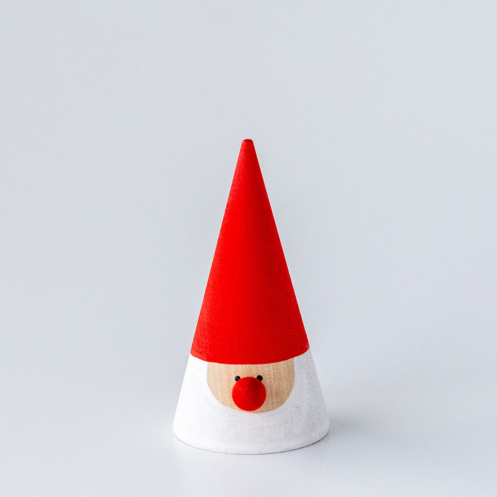 新品・未使用❣️ラッセントレー　木製トーテムサンタ4個（大1・中2・小1）セット Larssons Tra ラッセントレー｜木のサンタ（丸）Mサイズ COMFOTA 北欧