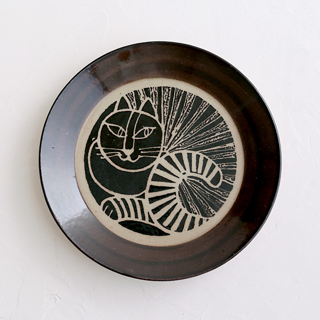 Lisa Larson/リサ・ラーソン/益子の皿/ねこ(くろ) COMFOTA 北欧雑貨店