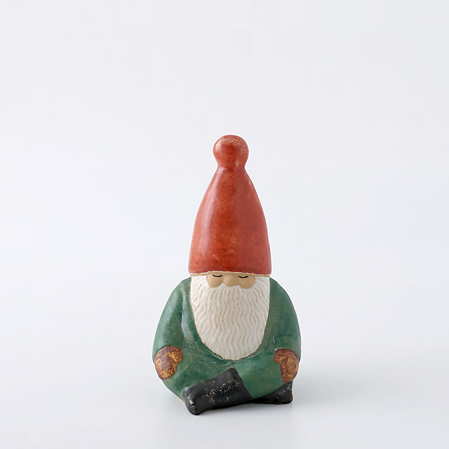 リサラーソン サンタ ストレスサンタ キャンドルホルダー グリーン