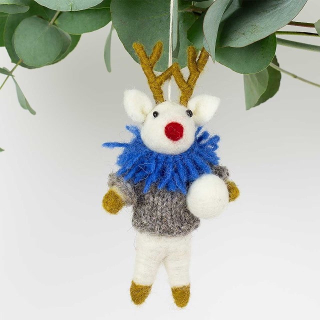 A WORLD OF CRAFT｜オーナメント 08 RUDOLF WITH BLUE COLLAR