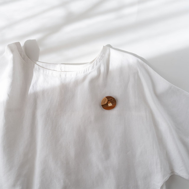 【個別販売】木工房千舟｜旅の風景のブローチ 大