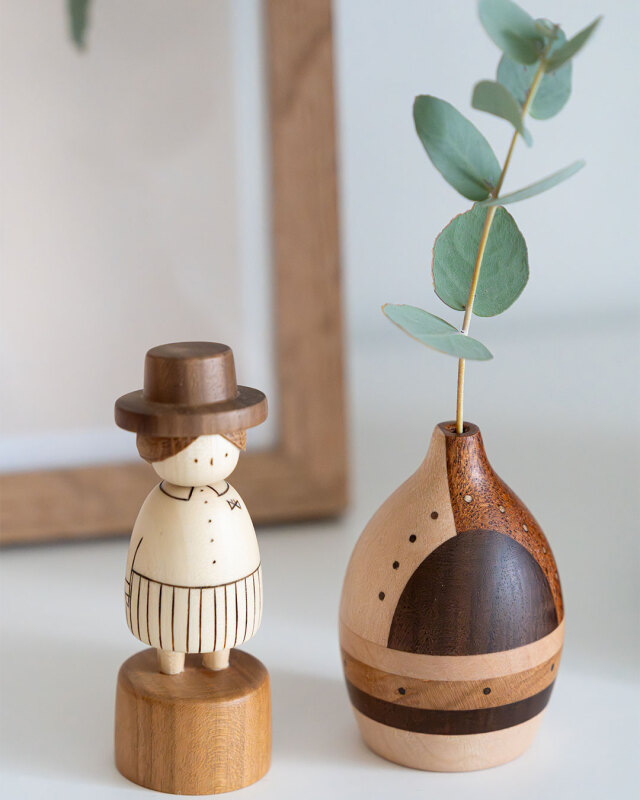 個別販売】木工房千舟｜宇宙ポッドの一輪挿し COMFOTA 北欧雑貨店