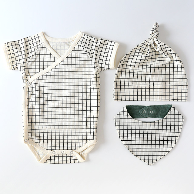 chocolatesoup/チョコレートスープ/ジオメトリー ロンパース(全3柄)