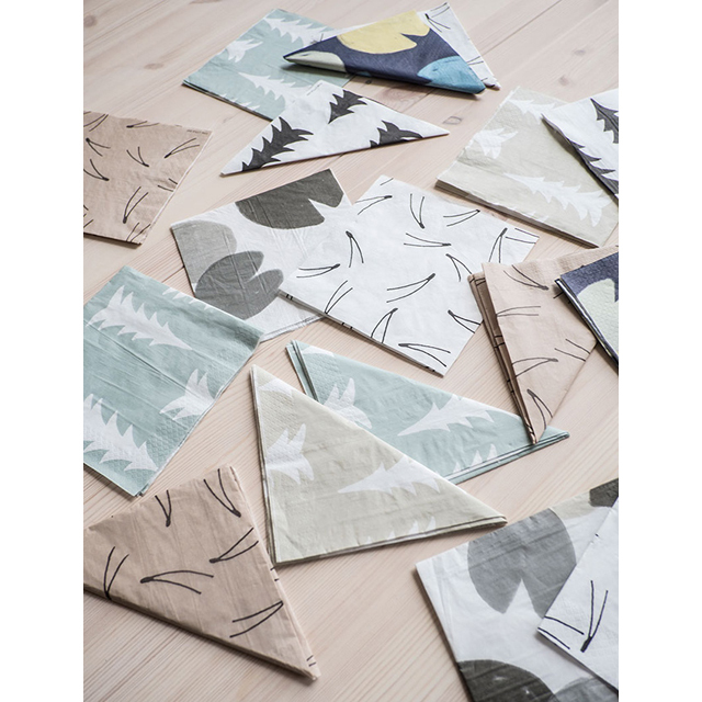 イッタラ  kivi ローズオリーブ、ルノ　ペーパーナプキン 北欧 iittala/イッタラ | 北欧ペーパーナプキンPAPERLETTER