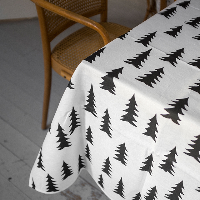 Fine Little Day/ファインリトルデイ/テーブルクロス/GRAN(ホワイト×ブラック)