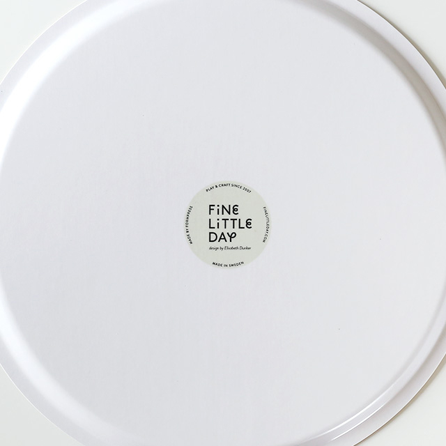 Fine Little Day/ファインリトルデイ/丸トレイ/GRAN(ホワイト×ブラック)