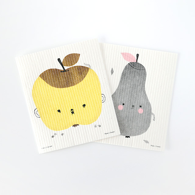 Fine Little Day/ファインリトルデイ/スポンジワイプ2枚セット/APPLE & PIRUM