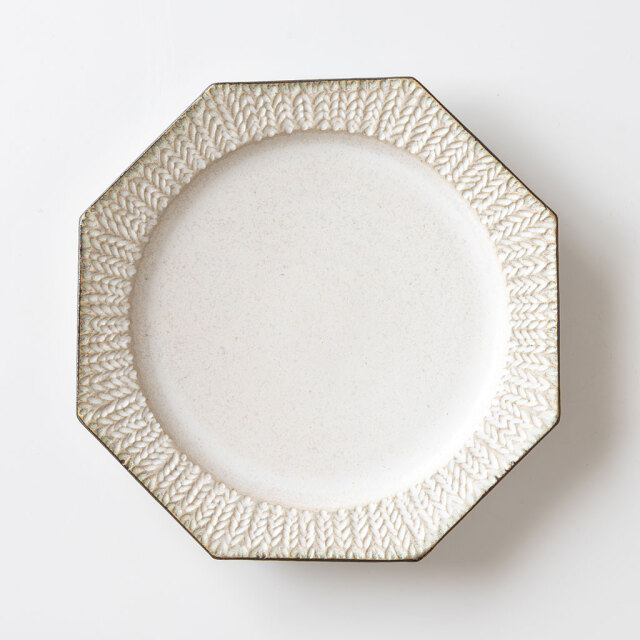 はしもとさちえ｜ハチカクプレート大（lace）