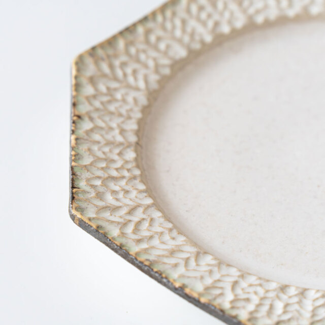 はしもとさちえ｜ハチカクプレート小（lace）