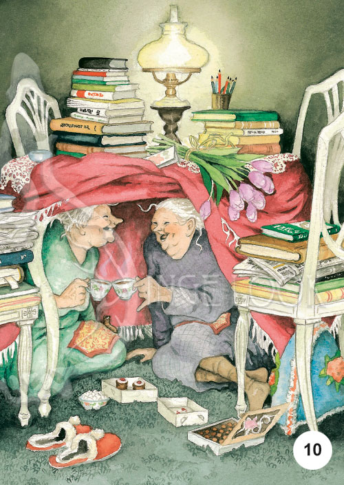 Inge Look インゲ・ルーク｜ポストカード Aunties（愉快なおばさんたち）［1-20］