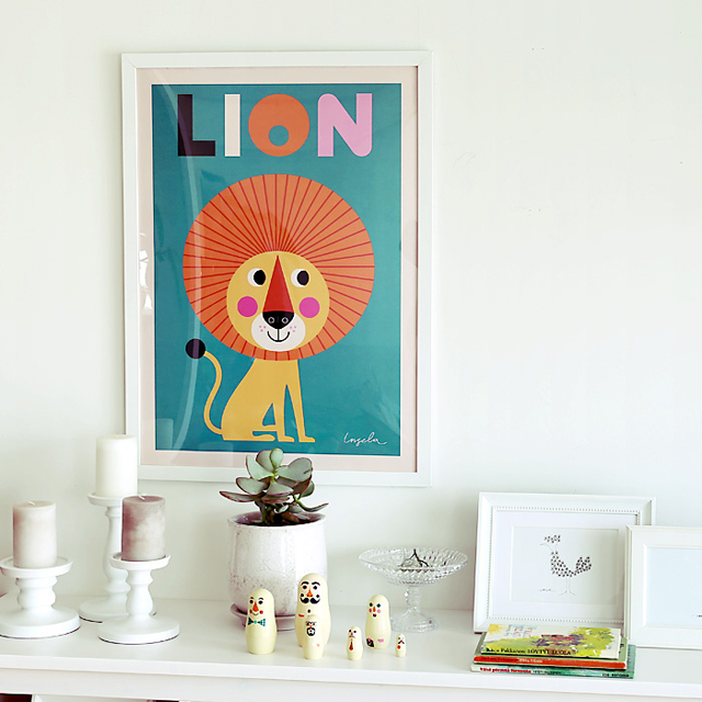 OMM-design/インゲラ・アリアニウス/ポスター(50×70cm)/ライオン