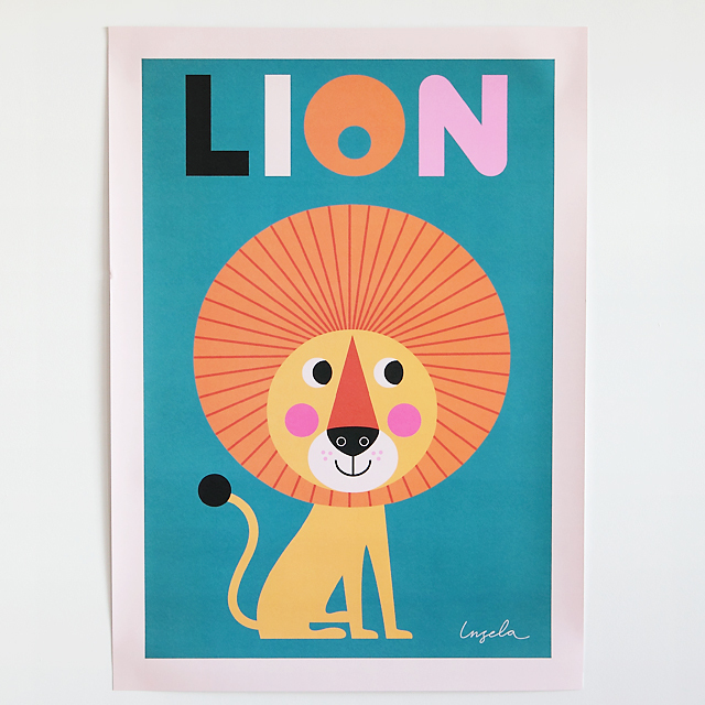 OMM-design/インゲラ・アリアニウス/ポスター(50×70cm)/ライオン