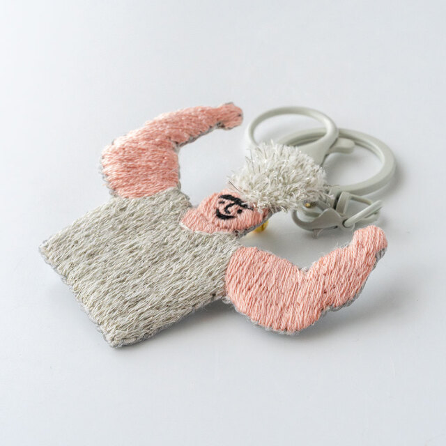 【個別販売】いとのきのした｜手刺繍ブローチ(3way) マッチョ