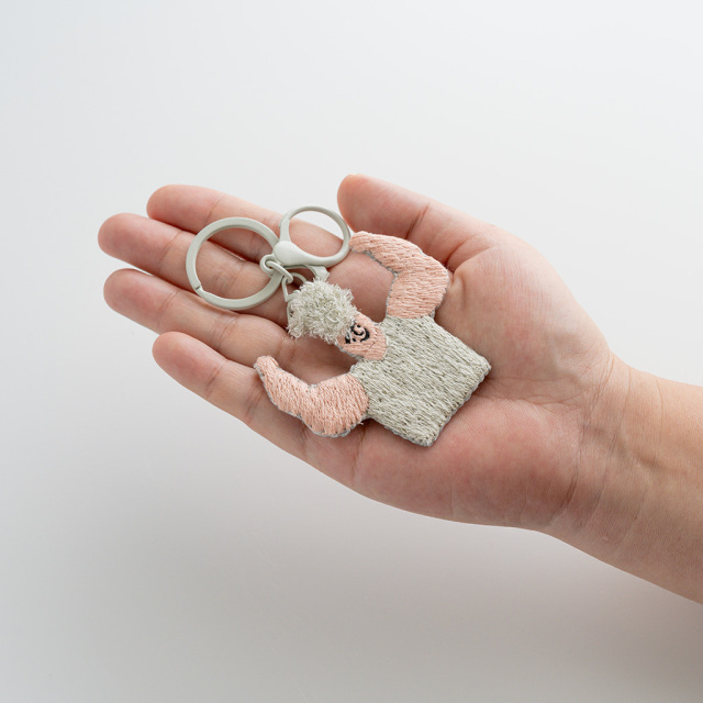 【個別販売】いとのきのした｜手刺繍ブローチ(3way) マッチョ