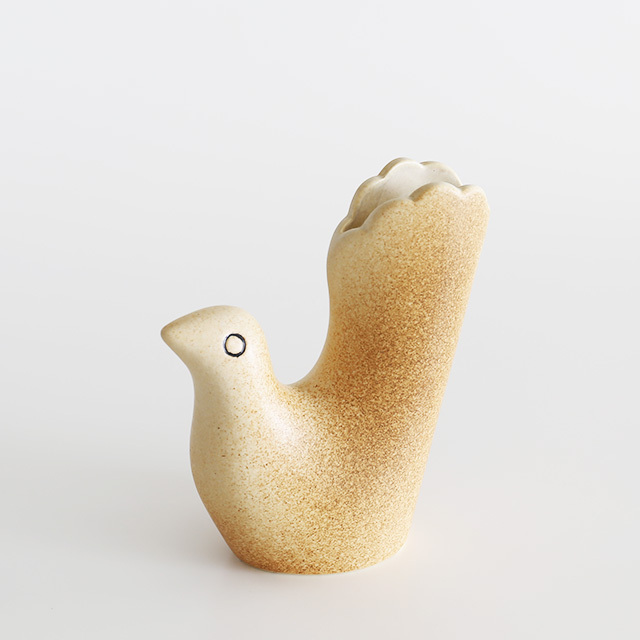 鹿児島睦 x Keramik Studion｜花瓶 En Liten Van トリ（ブラウン）