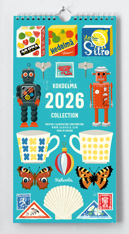 Kehvola Design ケフボラデザイン｜2026年カレンダー KOKOELMA