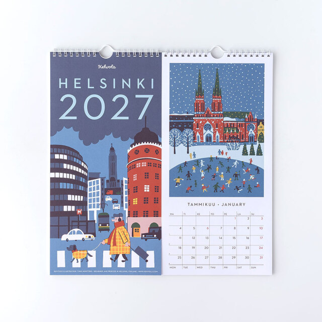 Kehvola Design ケフボラデザイン｜2027年カレンダー［HELSINKI］