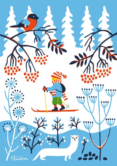 Kehvola Design ケフボラ・デザイン｜ポストカード ティモ・マンッタリ［クリスマス］