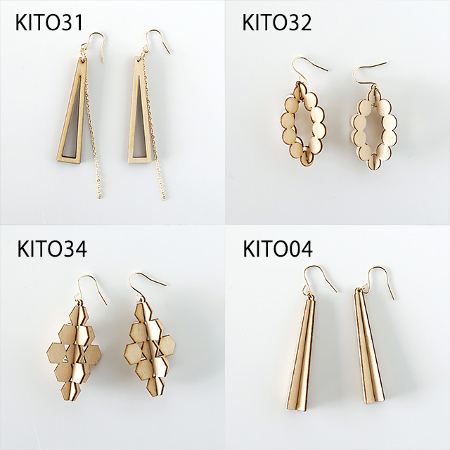 Kito/木製ピアス・イヤリング