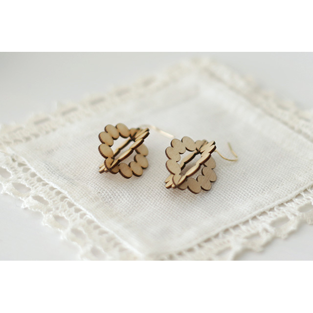 Kito/木製ピアス・イヤリング(全7種)